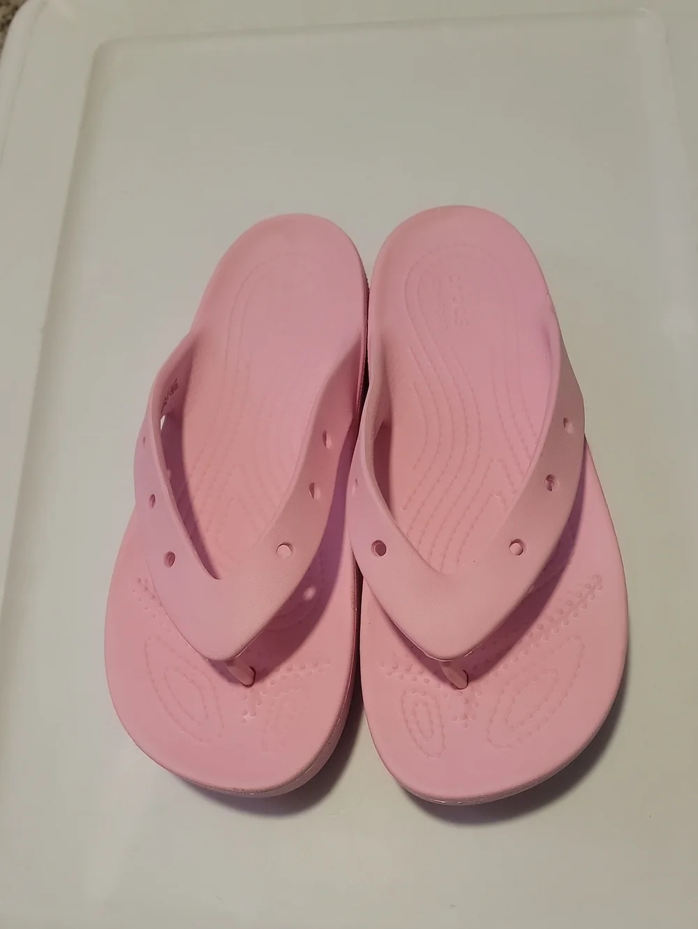 Crocs Classic Platform Flip Flop(207714) - Flamingo Pink, Size W9